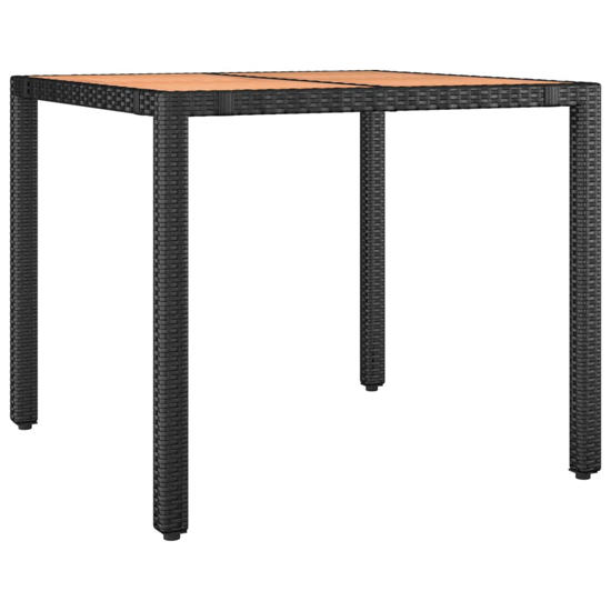 Sitka Poly Rattan 5 Piece Garden Dining Set In Black