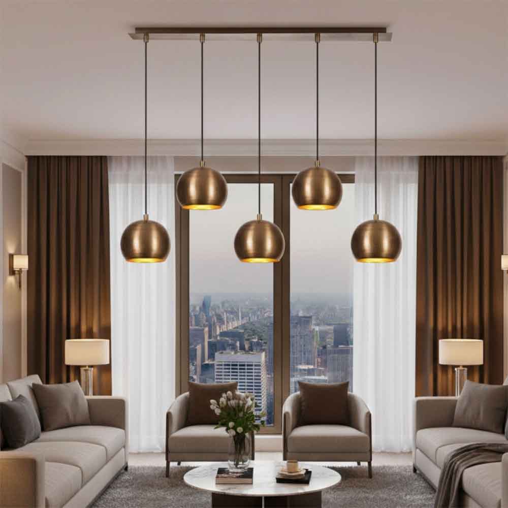 Sivani 5 Light Metal Ceiling Pendant Light in Vintage