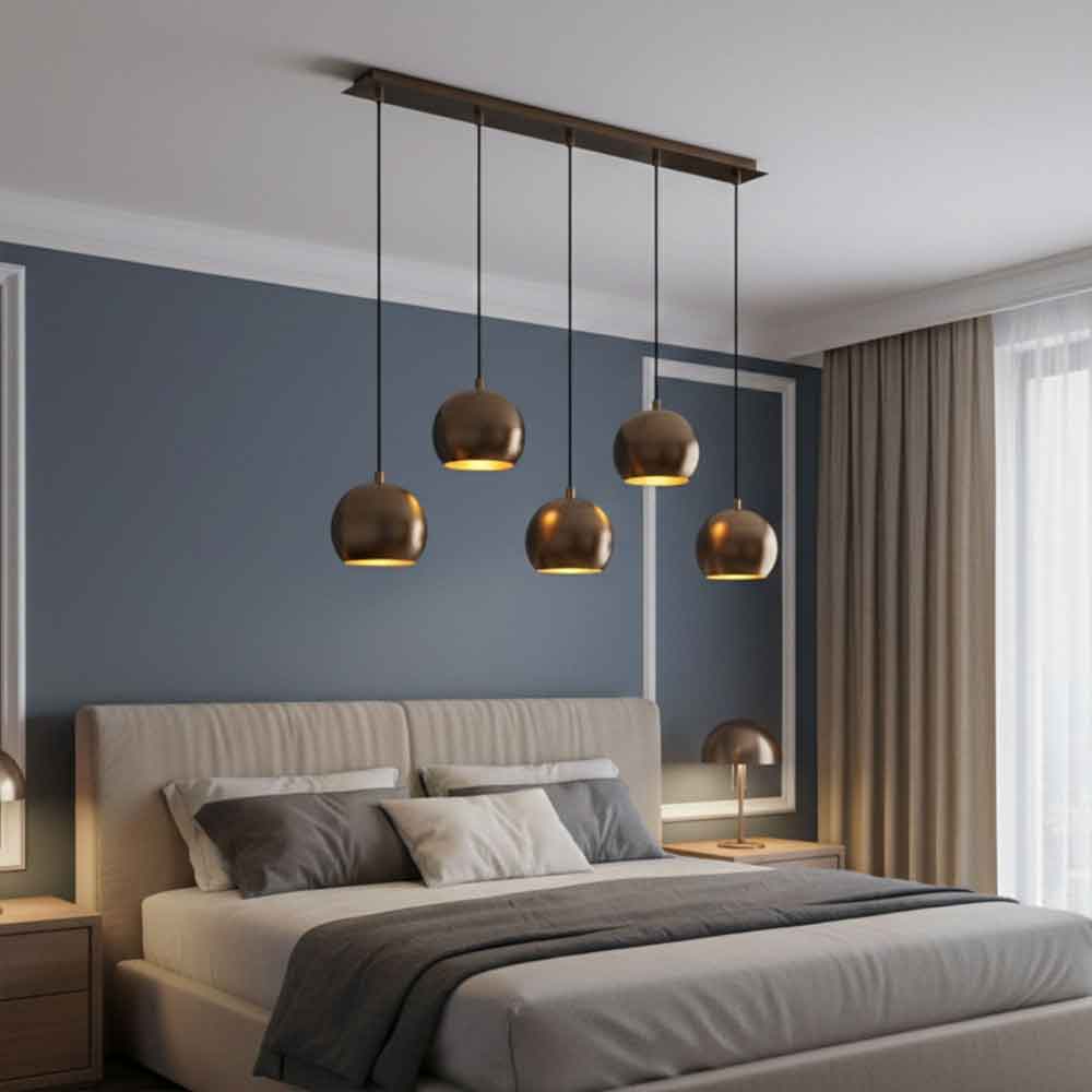 Sivani 5 Light Metal Ceiling Pendant Light in Vintage