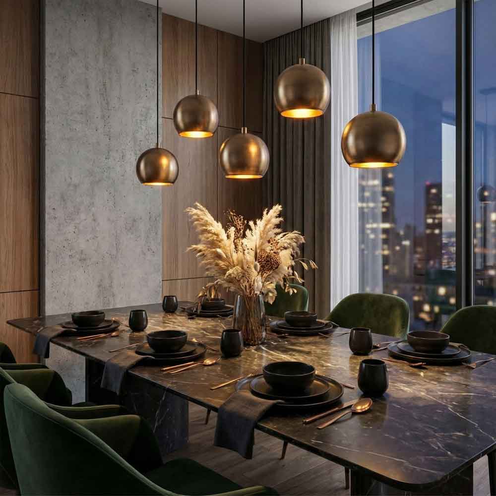 Sivani 5 Light Metal Ceiling Pendant Light in Vintage