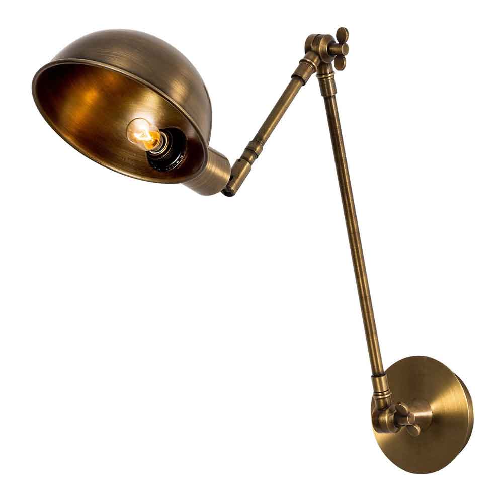 Sivani Adjustable Metal Wall Lamp in Vintage