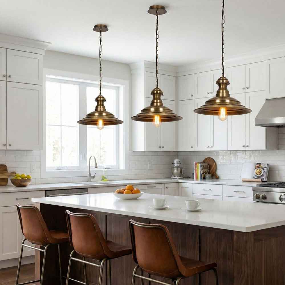 Sivani Drum Metal Ceiling Pendant Light in Vintage