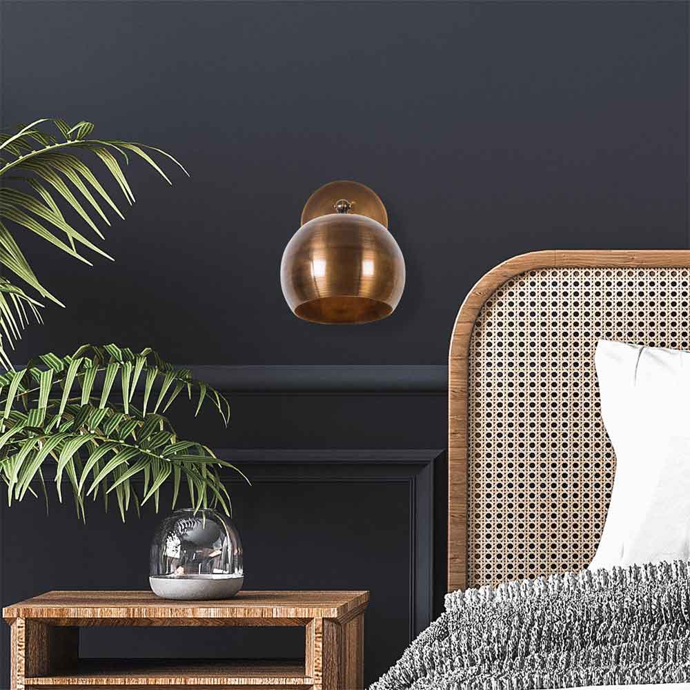 Sivani Flared Metal Wall Lamp in Vintage