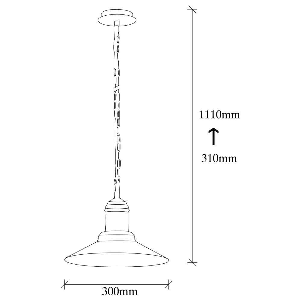 Sivani Goblet Metal Ceiling Pendant Light in Vintage