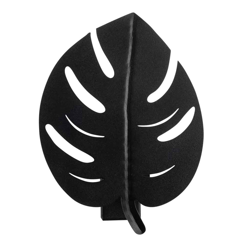 Sivani Leaf Metal Wall Lamp in Black