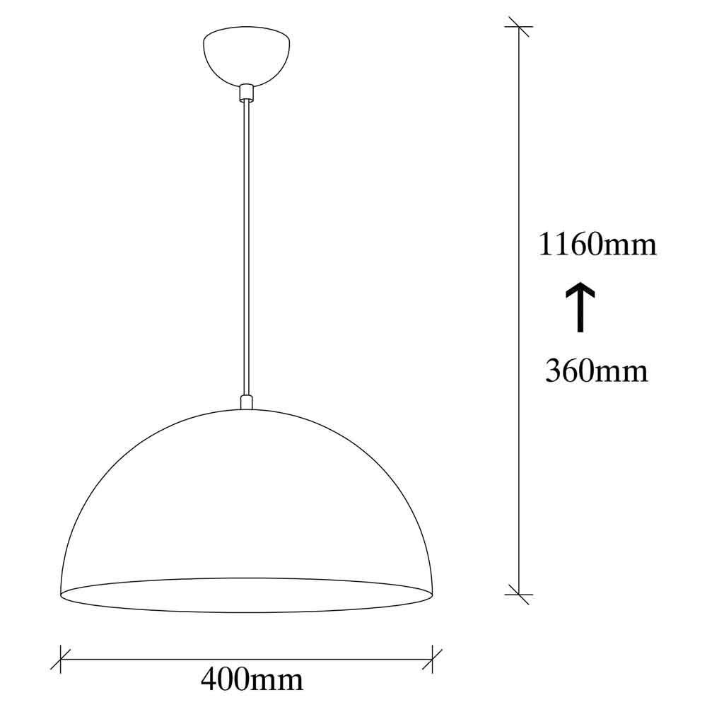 Sivani Metal 40cm Ceiling Pendant Light in White and Gold