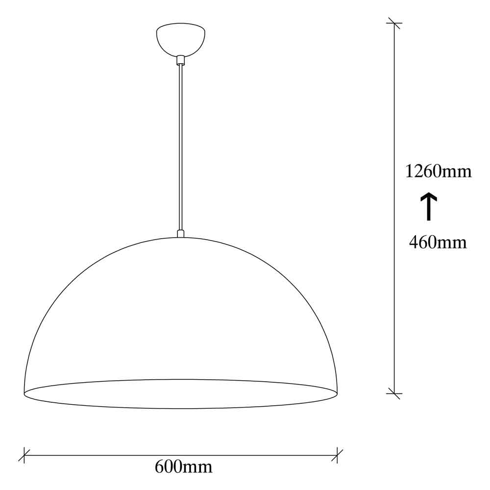 Sivani Metal 60cm Ceiling Pendant Light in White and Gold