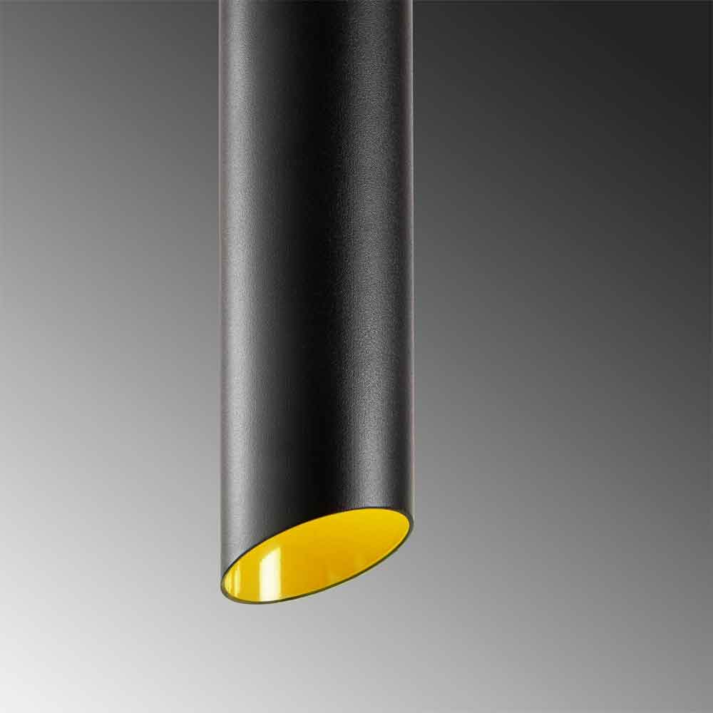 Sivani Metal Ceiling Pendant Light in Black and Yellow