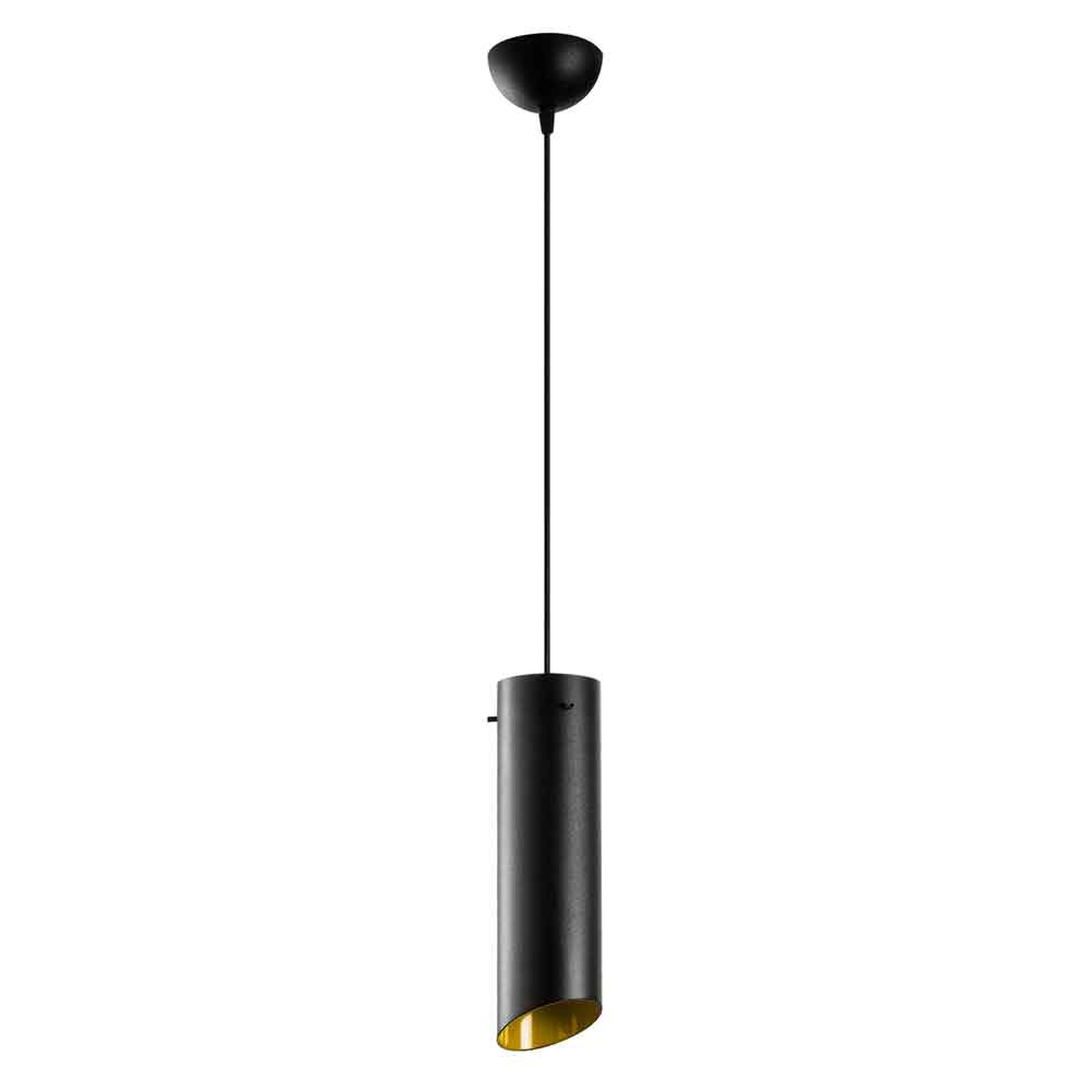 Sivani Metal Ceiling Pendant Light in Black and Yellow