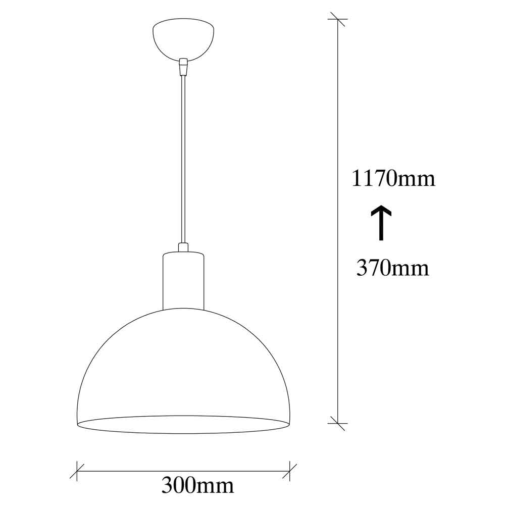 Sivani Metal Ceiling Pendant Light in Black