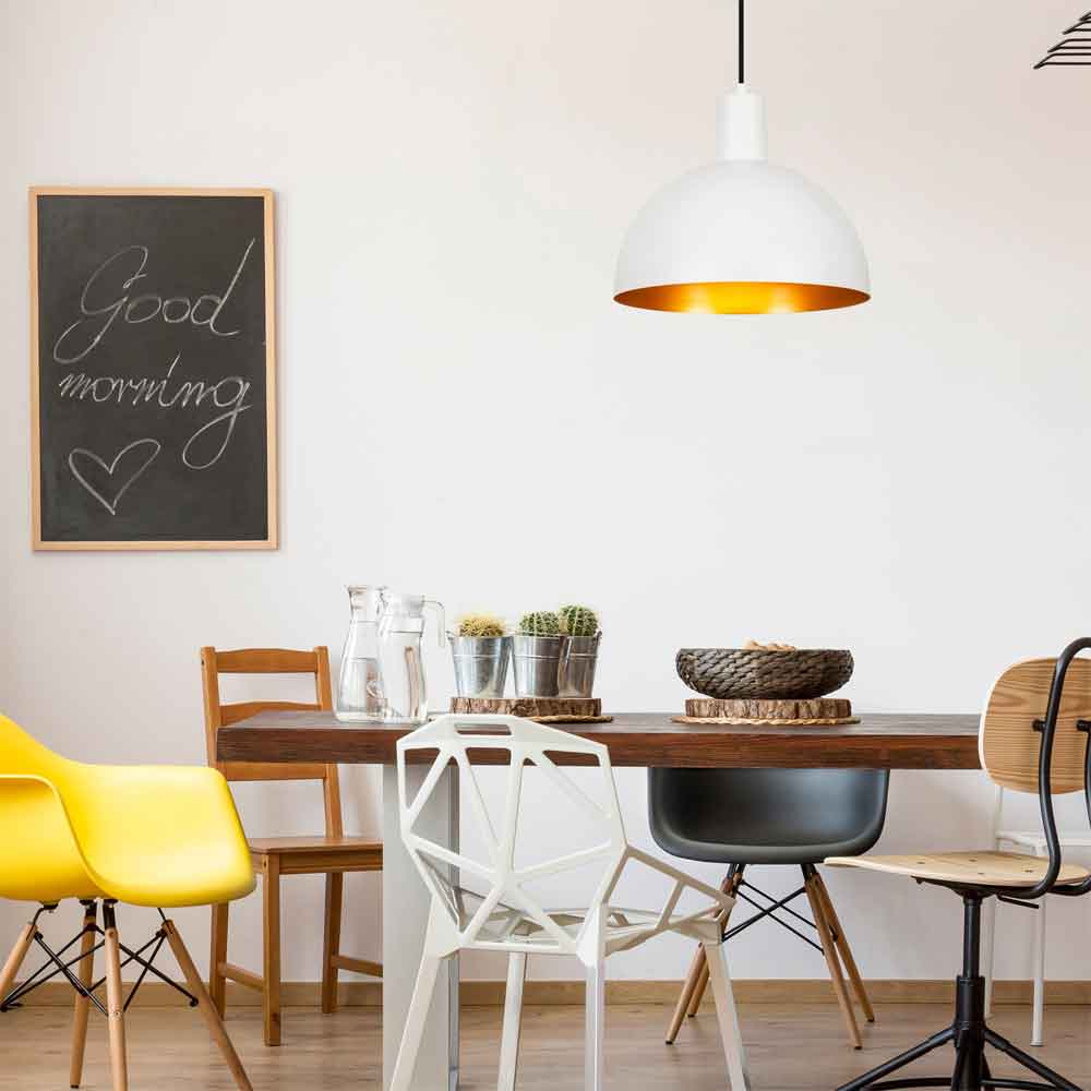 Sivani Metal Ceiling Pendant Light in White