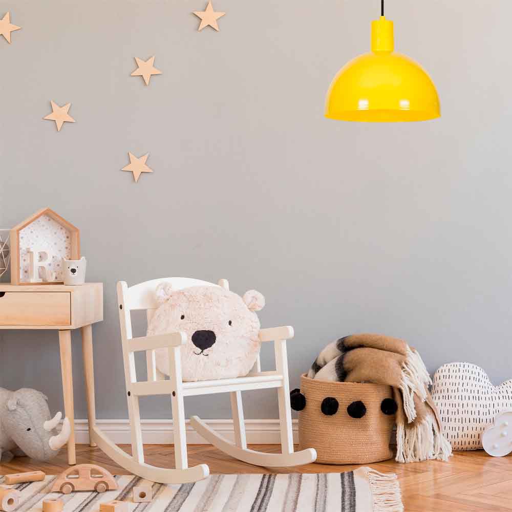 Sivani Metal Ceiling Pendant Light in Yellow