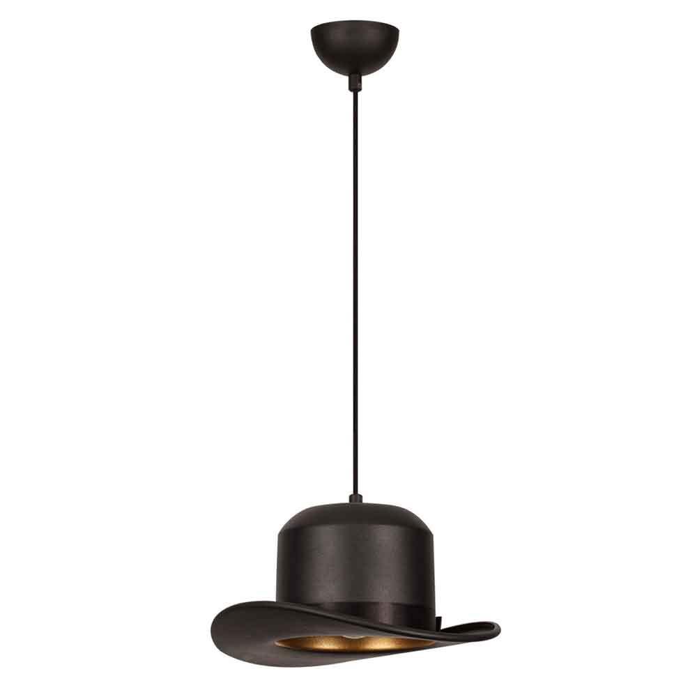 Sivani Metal Hat-Shape Ceiling Pendant Light in Black