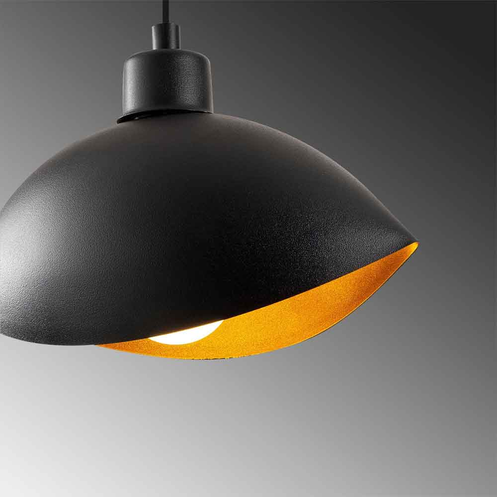 Sivani Metal Shell Shape Ceiling Pendant Light in Black