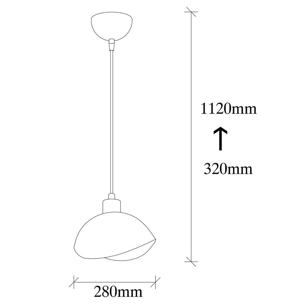 Sivani Metal Shell Shape Ceiling Pendant Light in Black