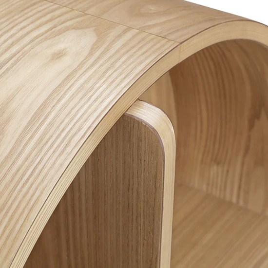 Siverek Round Wooden Wall Shelf In Oak