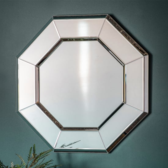 Product photograph of Skagway Octagon Wall Mirror In Silver from Furniture in Fashion