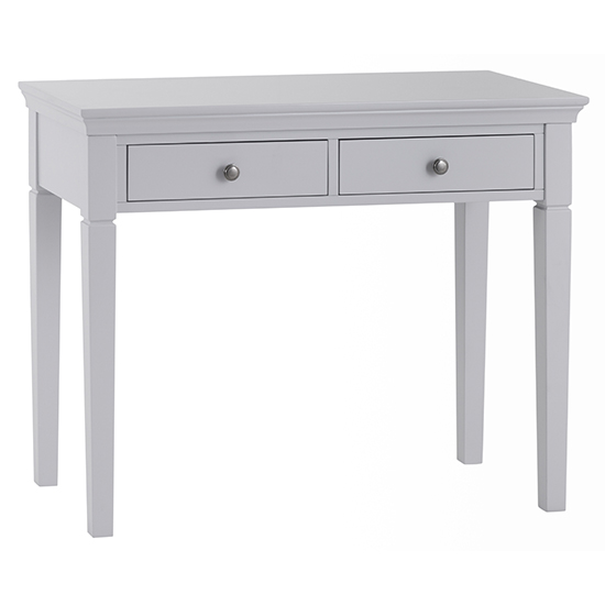 Skokie Wooden 2 Drawers Dressing Table In Grey Sale
