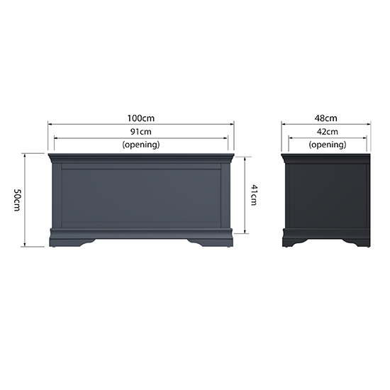 Skokie Wooden Blanket Box In Midnight Grey_5
