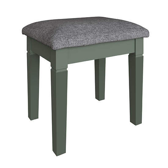 Product photograph of Skokie Wooden Dressing Stool In Cactus Green from Furniture in Fashion