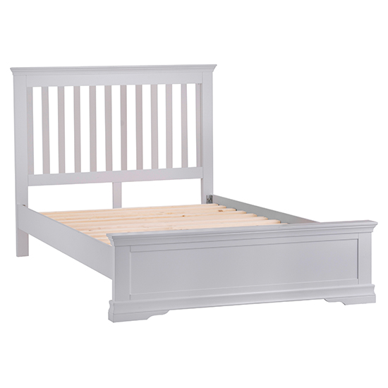 Skokie Wooden King Size Bed In Grey Furniture in Fashion