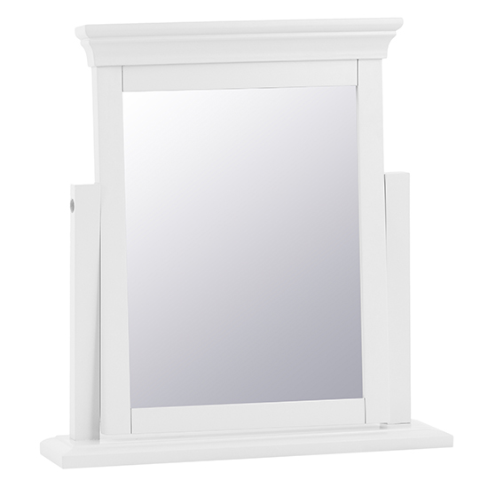 Skokie Wooden Trinket Dressing Mirror In Classic White_1
