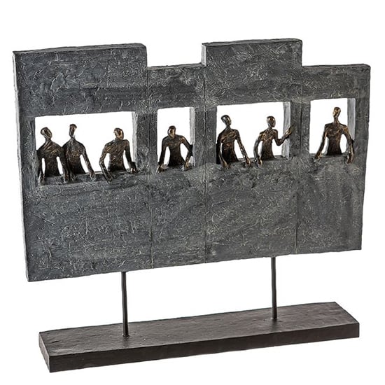 Product photograph of Skyline Poly Design Sculpture In Burnished Bronze And Grey from Furniture in Fashion