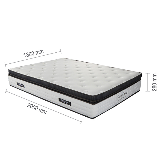 Sleepsoul Serenity Memory Foam Super King Size Mattress In White_6