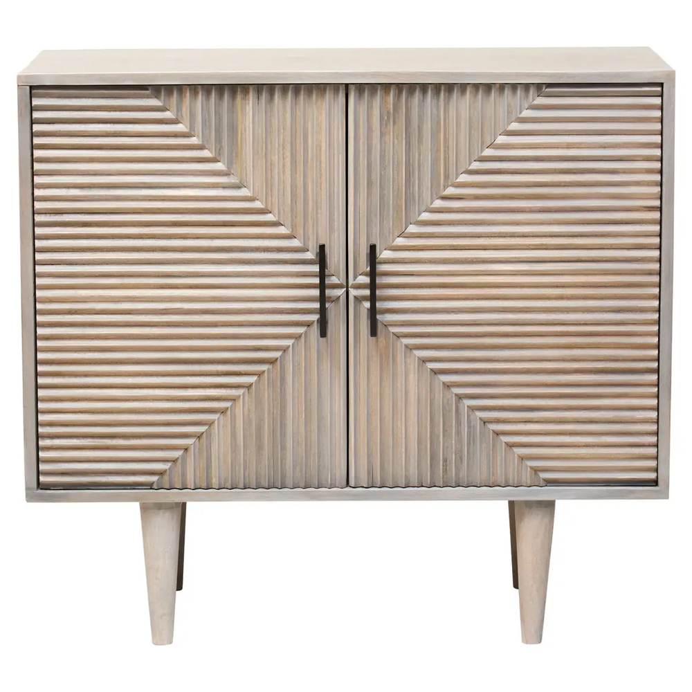 Slinger Wooden Storage Cabinet With 2 Doors In Greywash