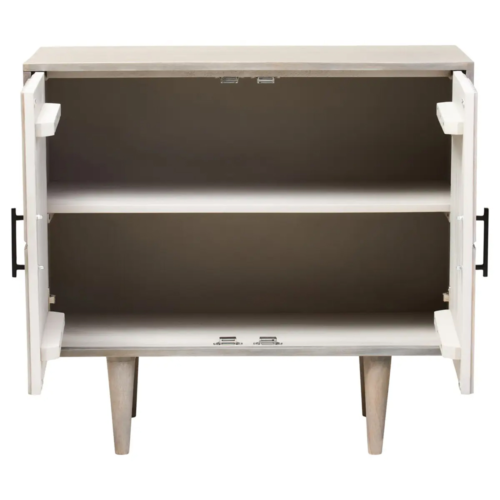 Slinger Wooden Storage Cabinet With 2 Doors In Greywash