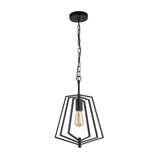 Read more about Slinky wall hung metal adjustable 1 pendant light in matt black