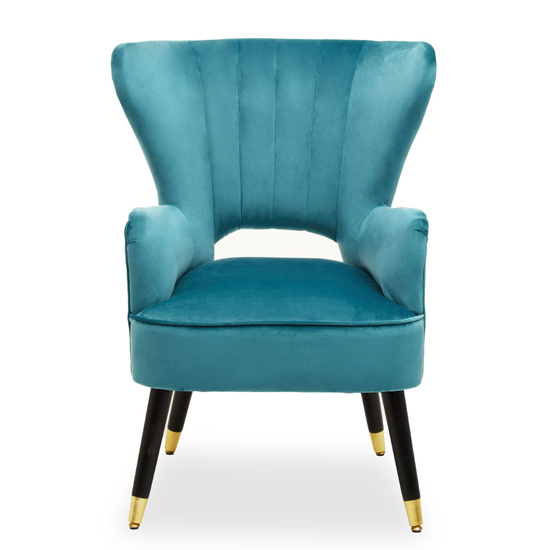 Read more about Sloane velvet upholstered armchair in green