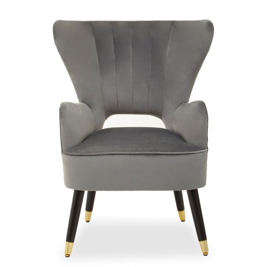 Read more about Sloane velvet upholstered armchair in grey