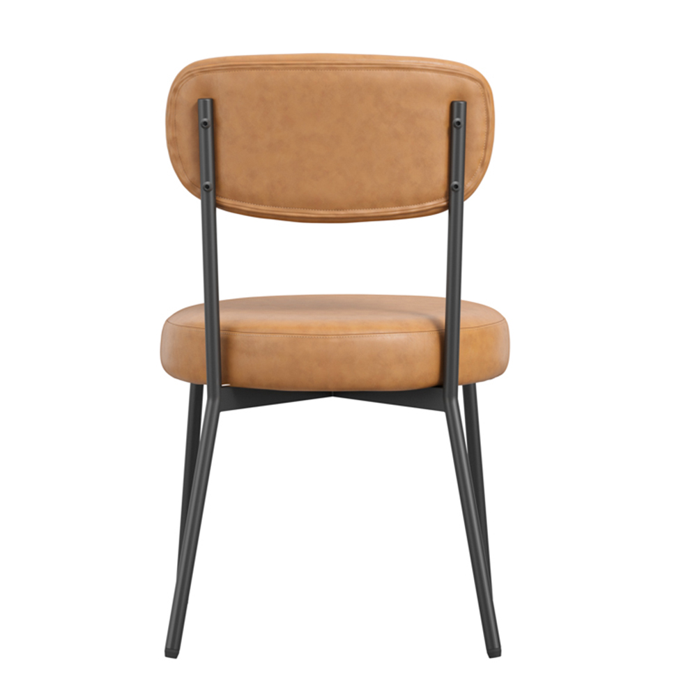 Smith PU Leather Dining Chair In Caramel