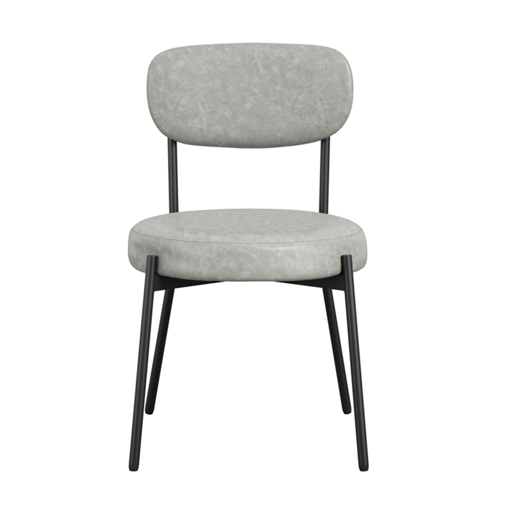 Smith PU Leather Dining Chair In Graphite