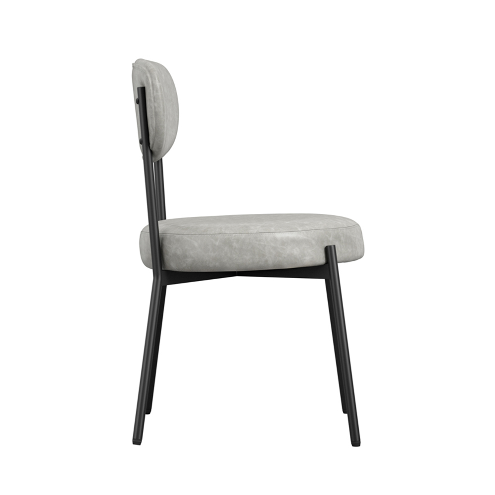 Smith PU Leather Dining Chair In Graphite