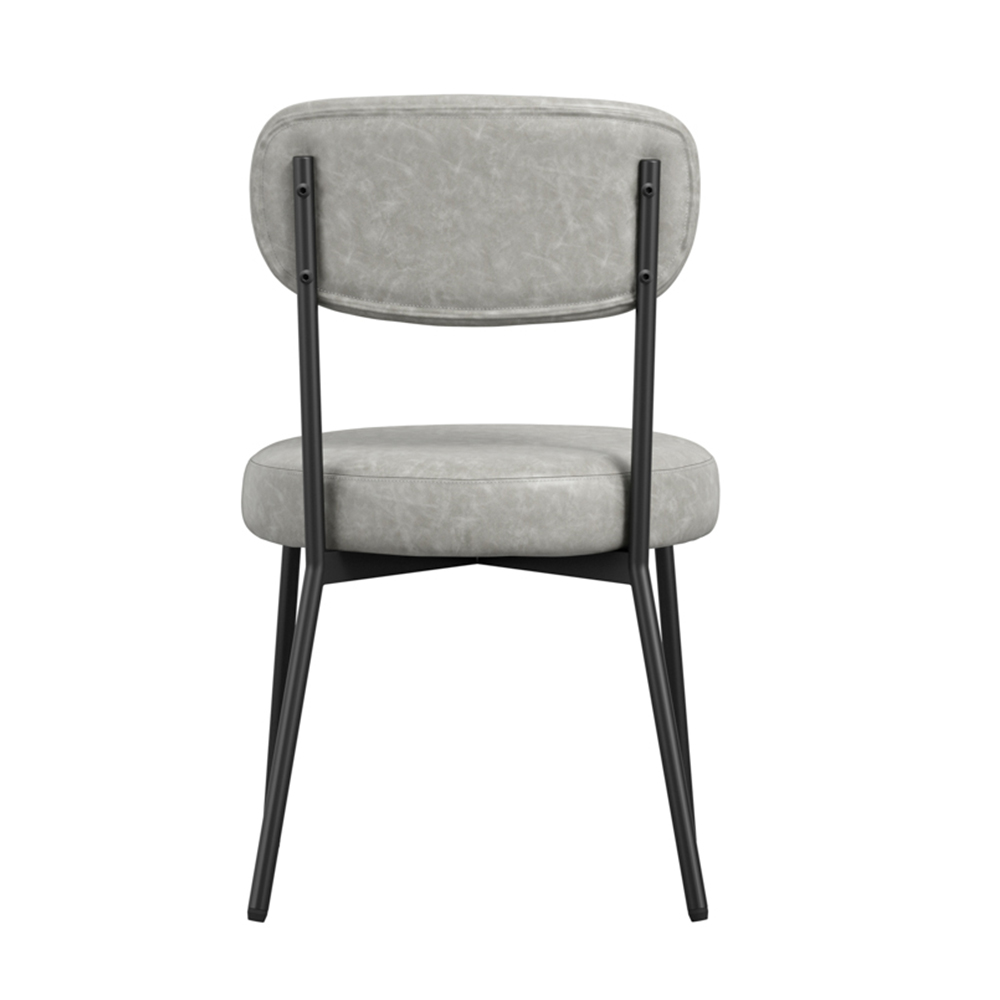 Smith PU Leather Dining Chair In Graphite