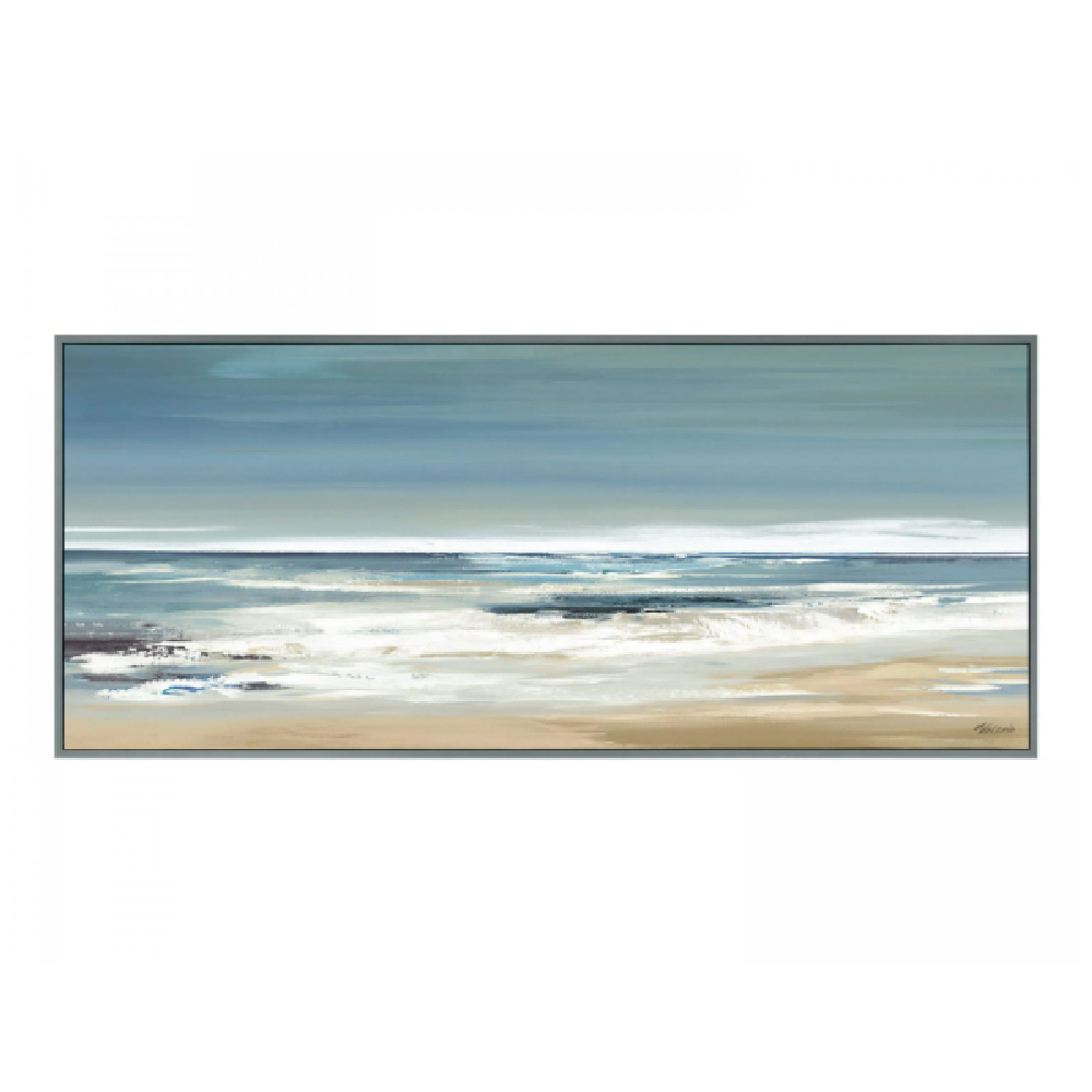 Smyrna Canvas Wall Art In Dark Grey Frame