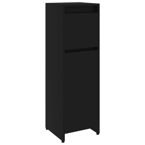Smyrna Wooden Bathroom Storage Cabinet With 1 Door In Black