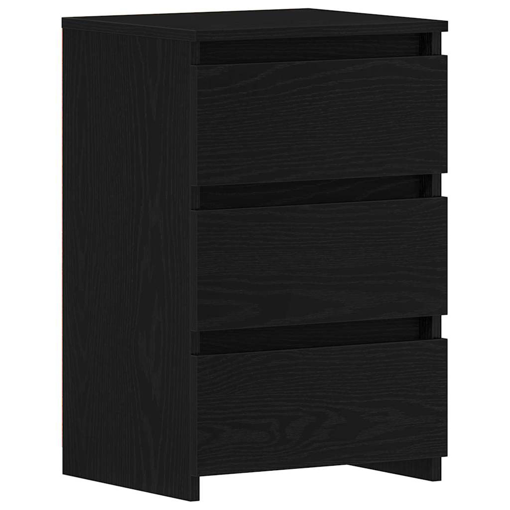 Smyrna Wooden Chest Of 3 Drawers - Black Oak