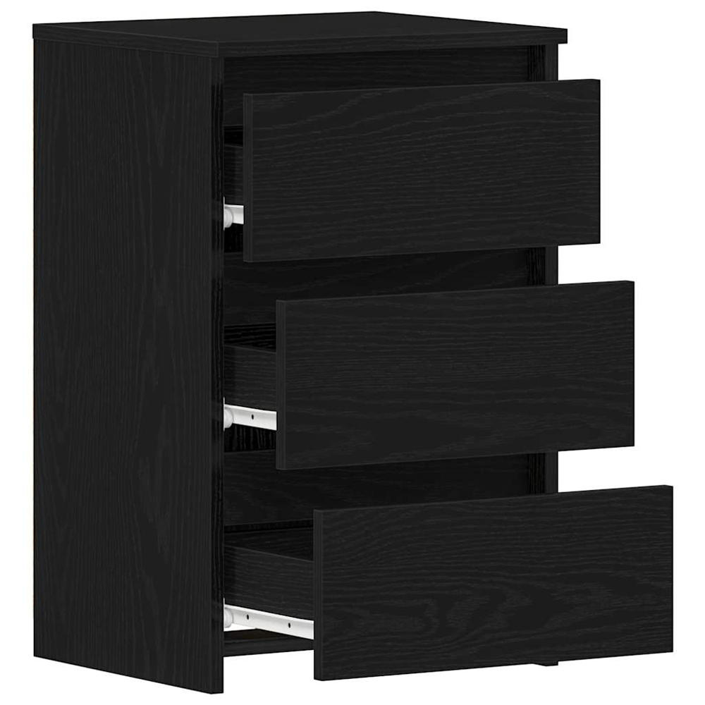 Smyrna Wooden Chest Of 3 Drawers - Black Oak