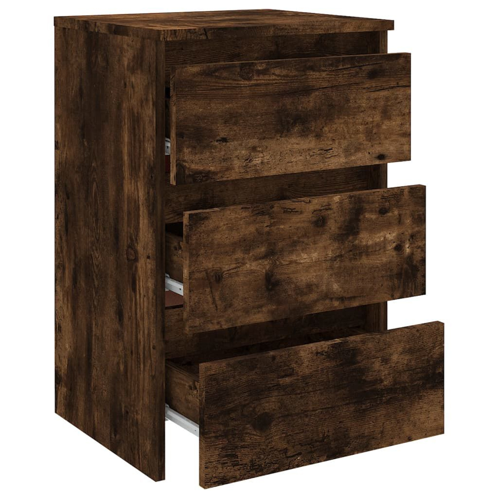 Smyrna Wooden Chest Of 3 Drawers - Smoked Oak