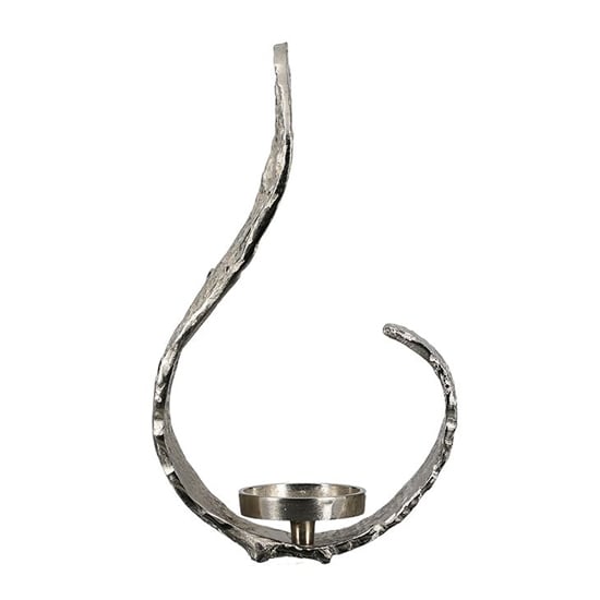 Photo of Snail aluminium candleholder in antique silver