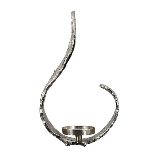 Snail Aluminium Candleholder In Antique Silver