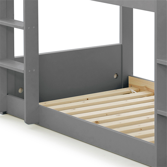 Snowdon Wooden 3-Tier Single Bunk Bed In Grey_9