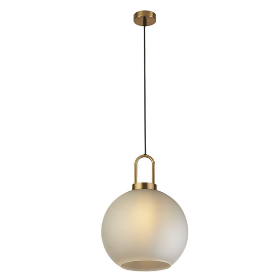 Read more about Snowdrop 1 light ceiling pendant light in brass