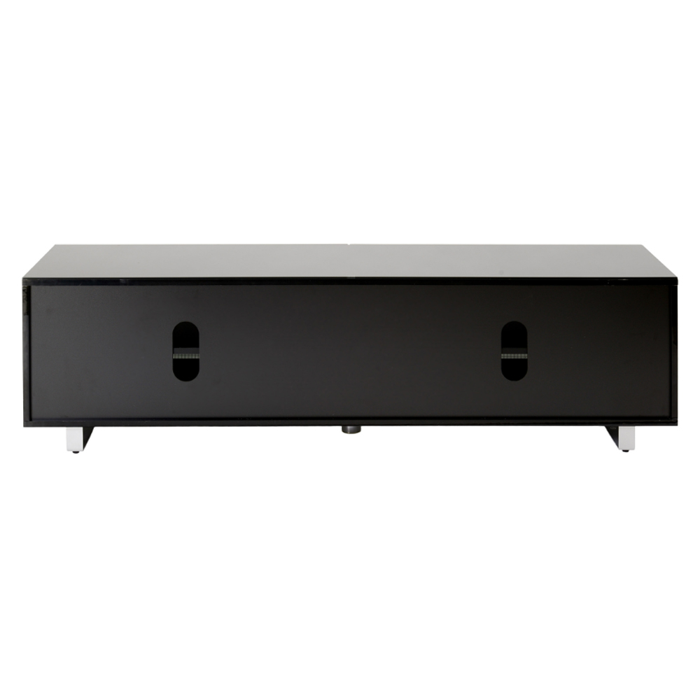 Sofia 1600mm Glass Top TV Stand With 2 Door - Black High Gloss