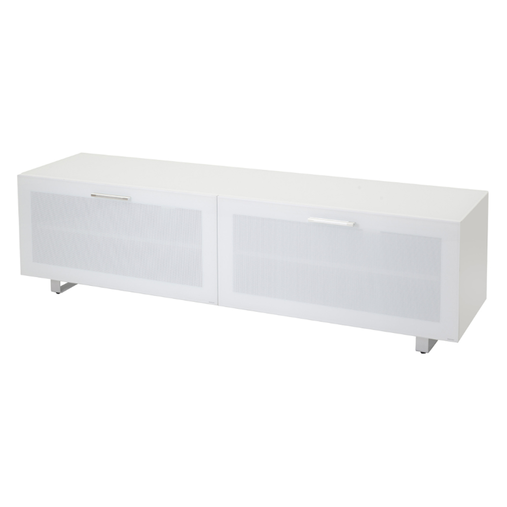 Sofia 1600mm Glass Top TV Stand With 2 Door - White High Gloss