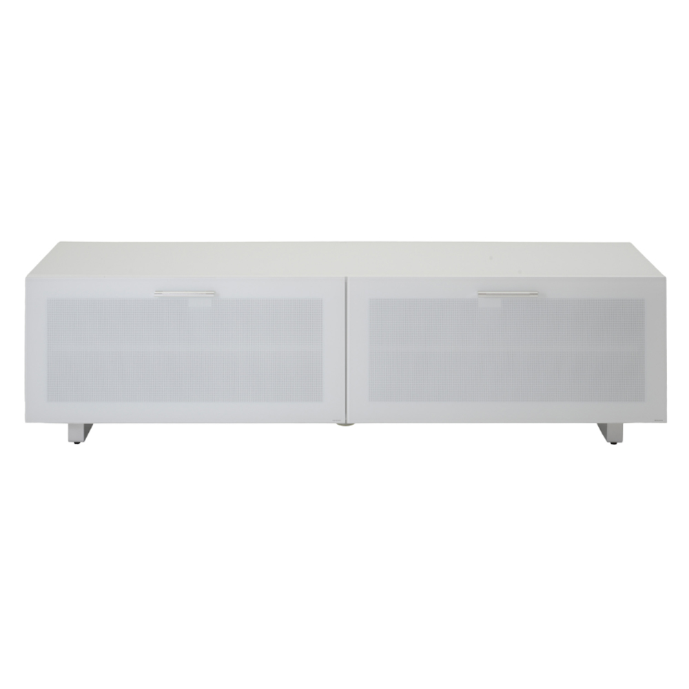 Sofia 1600mm Glass Top TV Stand With 2 Door - White High Gloss