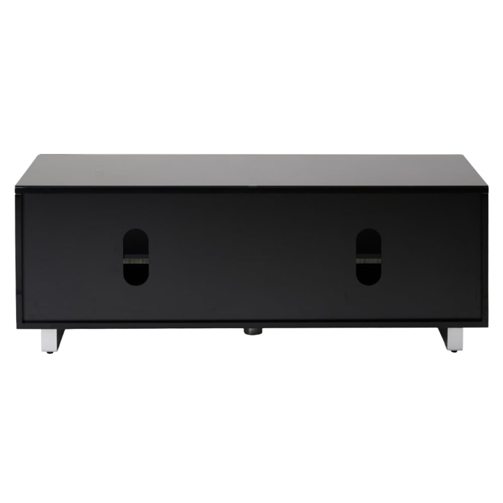 Sofia 1200mm Glass Top TV Stand With 1 Door - Black High Gloss